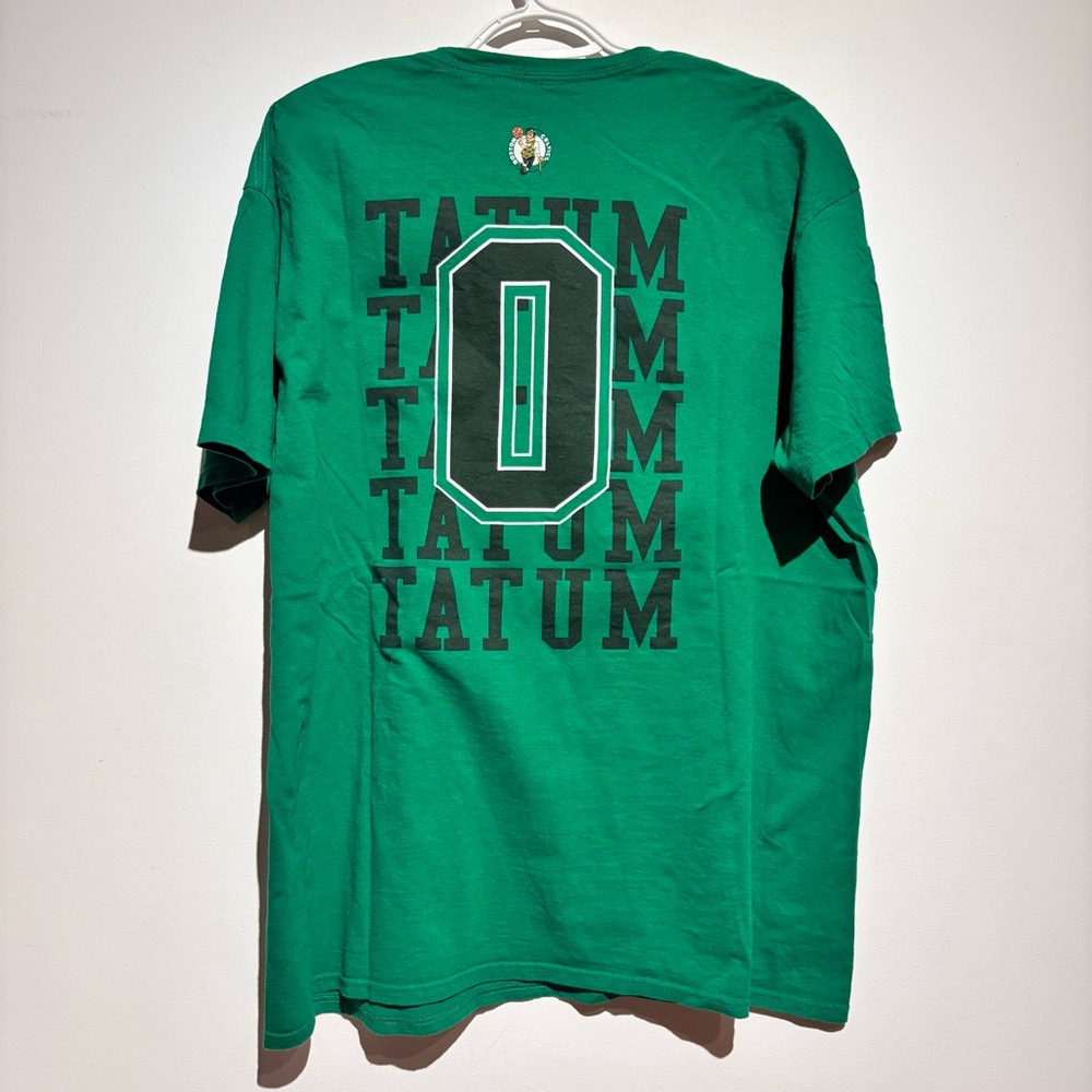 Jayson Tatum Boston Celtics T-Shirt NBA Jersey XL UNK #0 Graphic Tee Green Logo